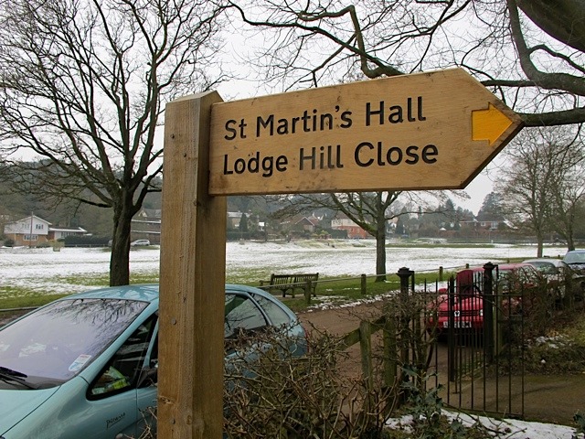 Signpost with Bourne Green
